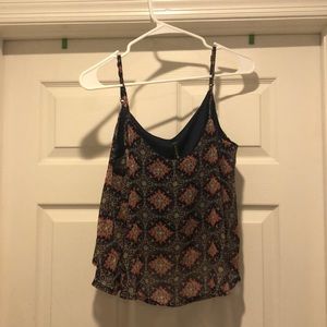 Tribal print crop tank top
